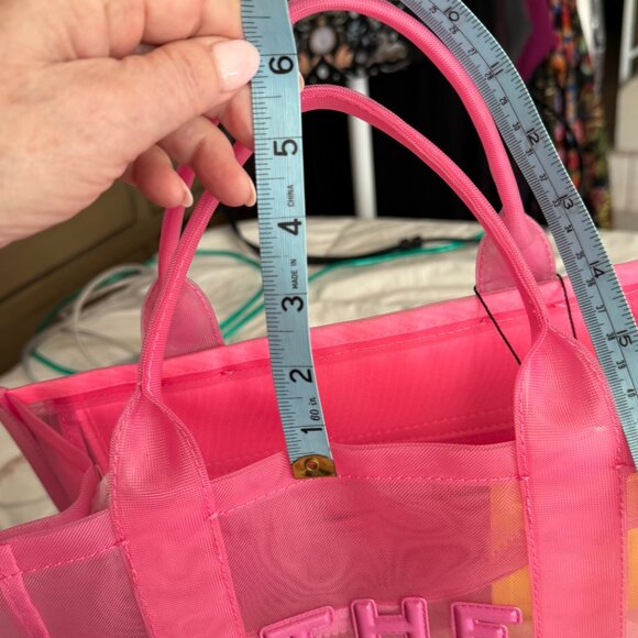 NWT's "Candy Pink" Marc Jacobs Mesh Tote Bag - Picture 13 of 13